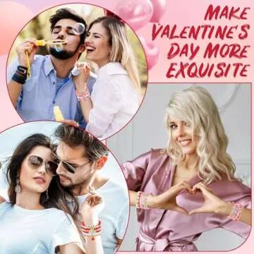 40 Pcs Surfer Heishi Bracelets Colorful Friendship Adjustable Clay Bead Bracelets Festive Stretch Jewelry for Women (Heart)