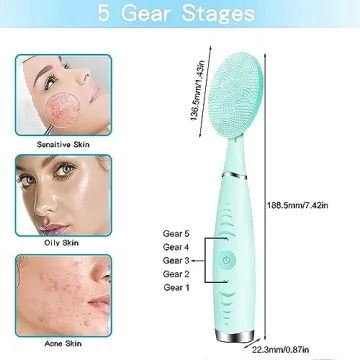 Lyrzzey Sonic Facial Cleansing Brush - 5 Speeds