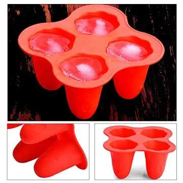 Set of 3 Ghost Ice Cube Trays, Halloween Party Ghost Silicone Molds for Chocolate Fondant Candy Jello Shot, Cake Muffin Baking Pan, Mini Soap Candle Wax Crayon Melt Mould (Random Color)