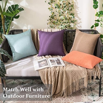 MIULEE Waterproof Pillow Covers for Indoor Outdoor Use