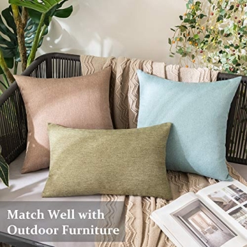MIULEE Waterproof Pillow Covers for Indoor Outdoor Use