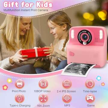 Exciting Instant Print Camera for Kids, Ideal Gift for Young Photographers
