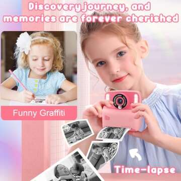 Instant Print Camera for Kids - Perfect Gift for Ages 3-12!