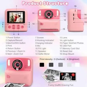 Instant Print Camera for Kids - Perfect Gift for Ages 3-12!