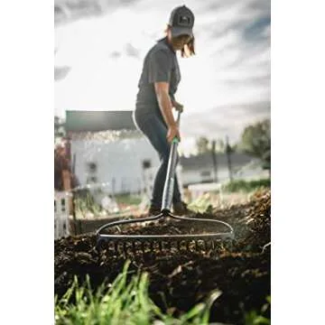 Heavy-Duty Hooyman Metal Bow Rake for Gardeners