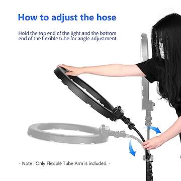 Neewer® 10"/25cm Metal Flexible Tube Arm for LED Video Lights,Ring Flash Light and Other Photograph...