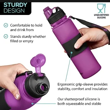 Nomader BPA Free Collapsible Leak Proof Water Bottle