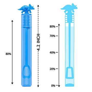 32 Pack Bubble for Kids Party Favors, 8 Style Mini Bubble Wands with Gift Box, Dinosaur Toys Bulk fo...