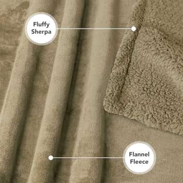 PetAmi WATERPROOF Dog Blanket for Medium Large Dog, Pet Puppy Blanket Couch Cover Protection, Sherpa Fleece Cat Blanket, Sofa Bed Furniture Protector Reversible Soft Plush Washable, 60x40 Taupe Taupe