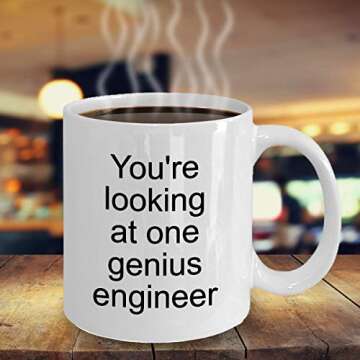 Engineer Mug - You’re Looking At One Genius - Great Gift Idea - Mechanical Electrical Data Computer Aerospace Quality Enginer (11 oz)
