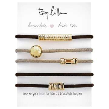By Lilla Mini Stack Ponytails - 5 Stylish Hair Tie Bracelets