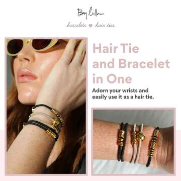 By Lilla Mini Stack Ponytails - 5 Stylish Hair Tie Bracelets