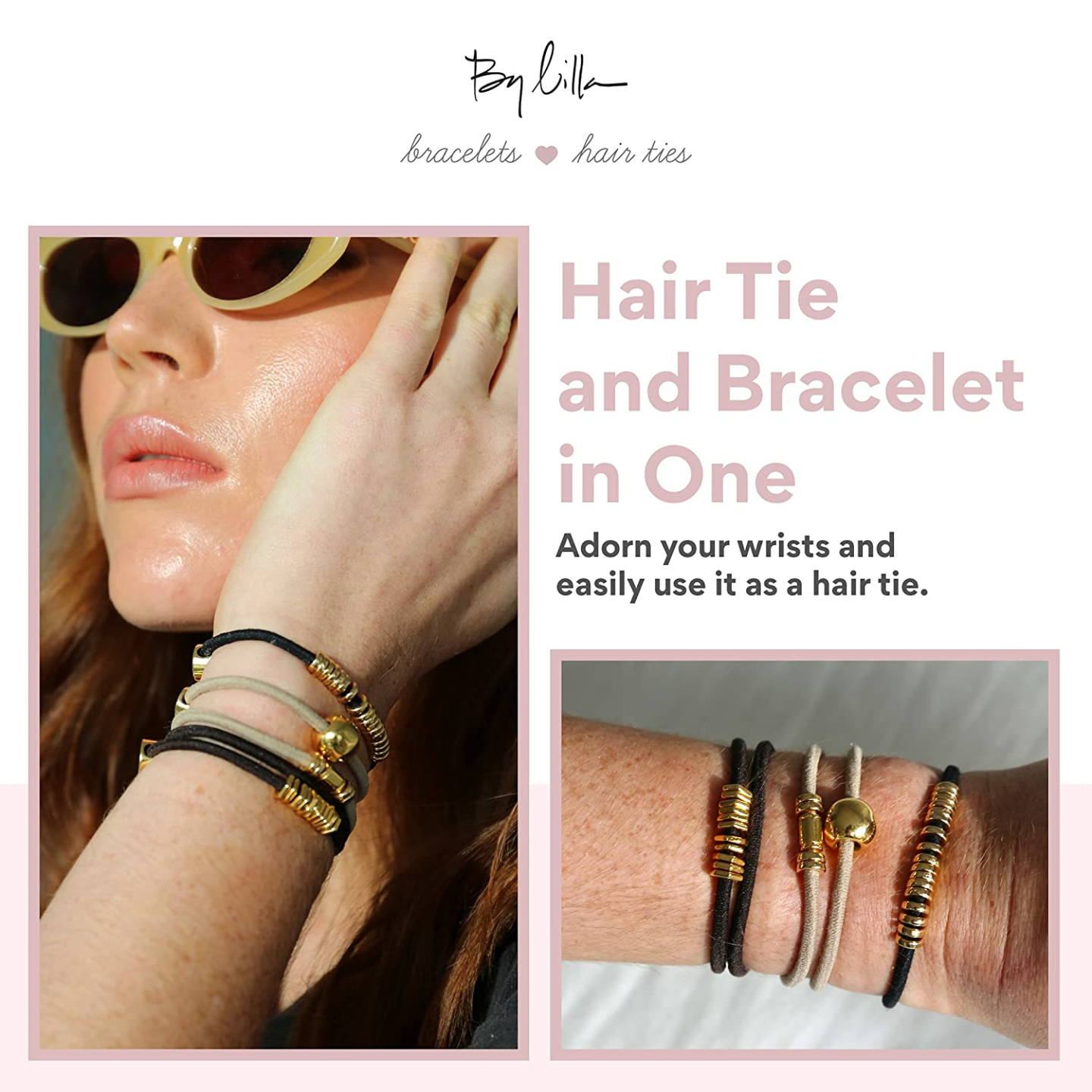 By Lilla Mini Stack Ponytails - 5 Stylish Hair Tie Bracelets