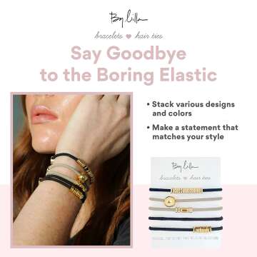 By Lilla Mini Stack Ponytails - 5 Stylish Hair Tie Bracelets