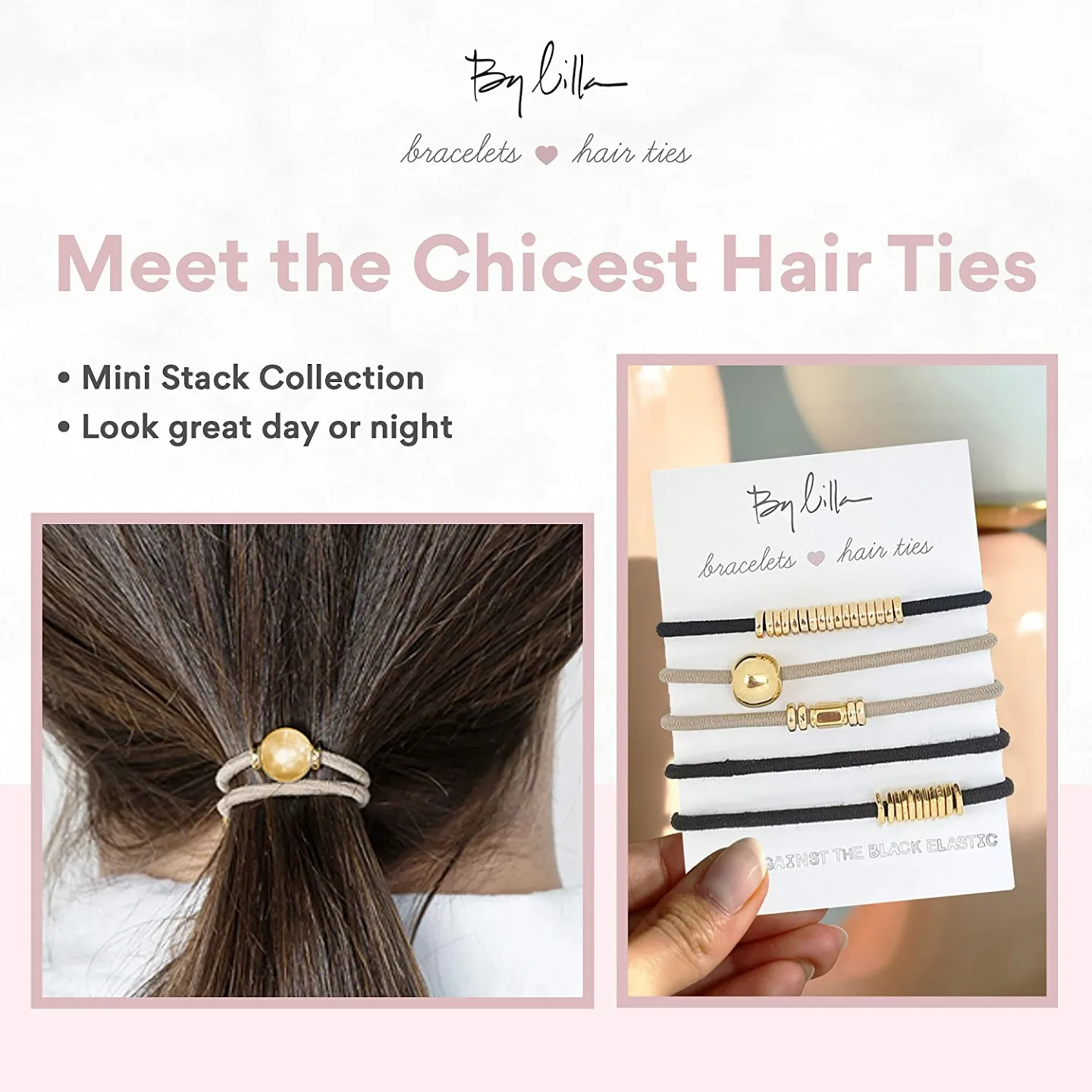 By Lilla Mini Stack Ponytails - 5 Stylish Hair Tie Bracelets