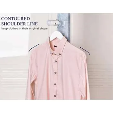 Amber Home 24 Pack White Wooden Hangers, White Wood Shirt Hangers with Notches for Dress, Clothes Hangers for Jacket, Coat, Bridal (White, 24)