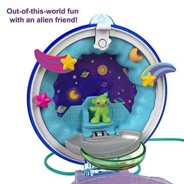 Polly Pocket Double Play Space Compact with Dolls & Accessories