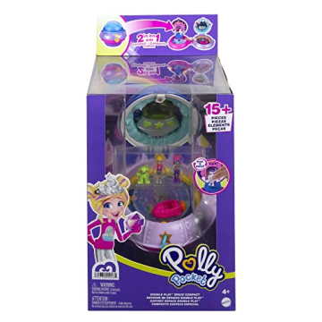 Polly Pocket Double Play Space Compact with Dolls & Accessories