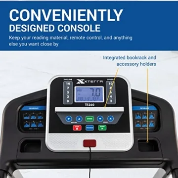 Compact XTERRA Folding Treadmill for Home Fitness