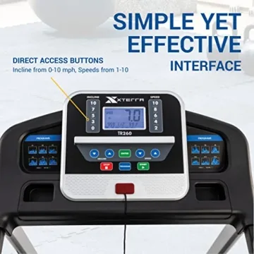 Compact XTERRA Folding Treadmill for Home Fitness