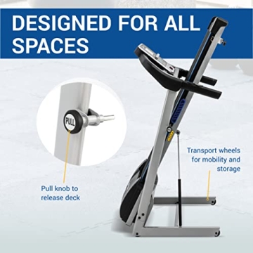 Compact XTERRA Folding Treadmill for Home Fitness