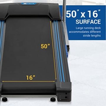 Compact XTERRA Folding Treadmill for Home Fitness
