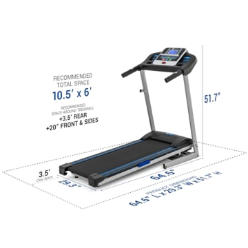 Compact XTERRA Folding Treadmill for Home Fitness