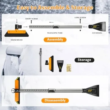 Helloleiboo Extendable Ice Scraper & Snow Brush