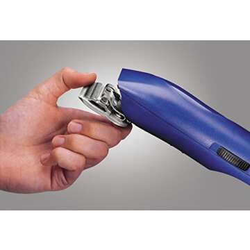 Andis EasyClip Pro-Animal 7-Piece Detachable Blade Clipper Kit, Animal/Dog Grooming, Blue, MBG-2 (21485)
