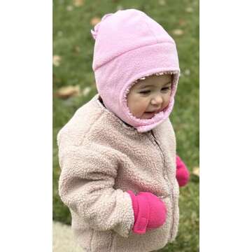 N'Ice Caps Baby Toddler Mittens Kids 2 Pairs Fleece Gloves Winter Warm Sherpa Lined