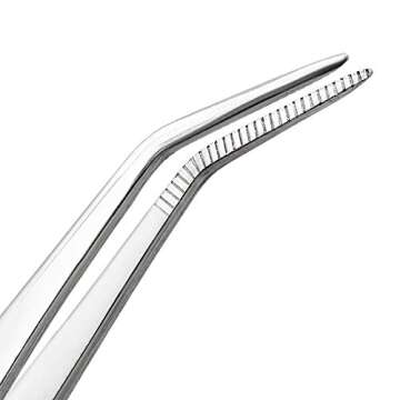 uxcell Stainless Steel Tweezers for Gardening & Electronics