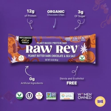 Peanut Butter Dark Chocolate Vegan Bars 12g Protein Pack