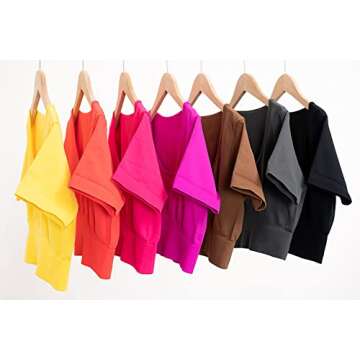 QINSEN Seamless Workout Sets Cropped Tops for Women Ribbed 2 Piece Yoga Outfits Active Sport Shorts Red S