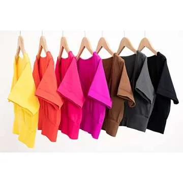 QINSEN Seamless Workout Sets Cropped Tops for Women Ribbed 2 Piece Yoga Outfits Active Sport Shorts Red S