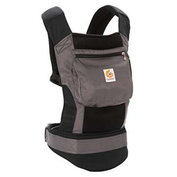 Ergobaby Ergonomic Multi-Position Original Baby Carrier with Cool Air Mesh (7-45 Pounds), Charcoal G...