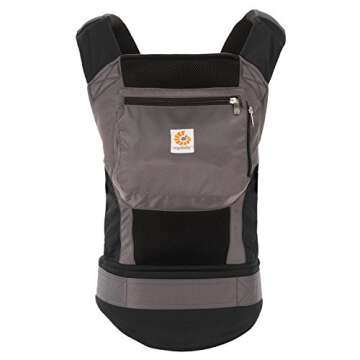 Ergobaby Ergonomic Multi-Position Original Baby Carrier with Cool Air Mesh (7-45 Pounds), Charcoal Grey