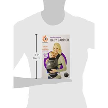 Ergobaby Ergonomic Multi-Position Original Baby Carrier with Cool Air Mesh (7-45 Pounds), Charcoal Grey