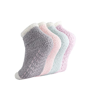 Breslatte Non Slip Hospital Socks with Grips for Women