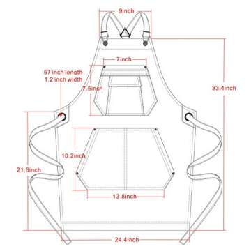 Jeanerlor Cotton Denim Apron - Durable & Stylish Apron