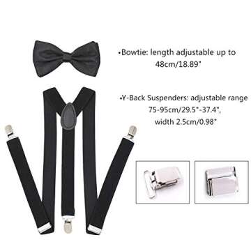 CHUANGLI 1920S Mens Great Gatsby Accessories Set Roaring 20s 30s Retro Gangster Costume
