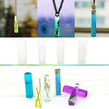 Resin Molds, 37 Pieces Silicone Molds Resin Epoxy Resin Casting Art Molds for DIY Cup Pen Soap Candle Holder Ashtray Flower Pot Coaster Pendant Cylinder Cuboid Hexagon Molds Father's Day Gift