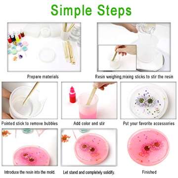 Resin Molds, 37 Pieces Silicone Molds Resin Epoxy Resin Casting Art Molds for DIY Cup Pen Soap Candle Holder Ashtray Flower Pot Coaster Pendant Cylinder Cuboid Hexagon Molds Father's Day Gift