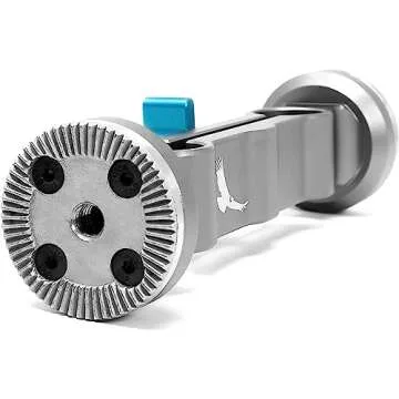 Kondor Blue KB_RosetteDual 15mm ARRI Rosette Dual Rod Clamp, Space Gray, Allows You to Attach and Adjust Rosette-Mount Hand Grips On Your Shoulder Rig, Lightweight, Durable, Aerospace Grade Aluminum
