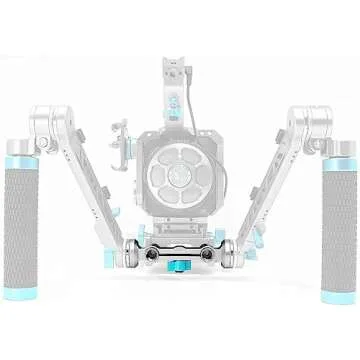 Kondor Blue KB_RosetteDual 15mm ARRI Rosette Dual Rod Clamp, Space Gray, Allows You to Attach and Adjust Rosette-Mount Hand Grips On Your Shoulder Rig, Lightweight, Durable, Aerospace Grade Aluminum