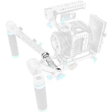Kondor Blue KB_RosetteDual 15mm ARRI Rosette Dual Rod Clamp, Space Gray, Allows You to Attach and Adjust Rosette-Mount Hand Grips On Your Shoulder Rig, Lightweight, Durable, Aerospace Grade Aluminum