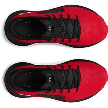 Under Armour Unisex Little Kid Pre School Lockdown 6 Basketball Shoe, (600) Red/Black/White, 1.5