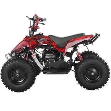 X-PRO Thunder 40 ATV 4 Wheelers 40cc ATV Quads Quad (Hot Rod Flame)