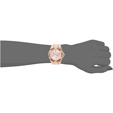GUESS Women's Stainless Steel Japanese Quartz Watch with Silicone Strap, Pink (Model: U1053L3)