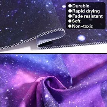 HoneyDec Blacklight Blue Space Wall Tapestry,Large Purple Galaxy Black Light Tapestries Backdrop Hanging Tapestrys Party Decor For Bedroom Living Room Dorm