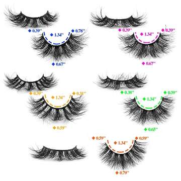 Geeneiya Mink Lashes Fluffy 5 Pairs Eyelashes Wispy Natural Look Eye Lashes Pack 8D Fluffy Dramatic ...